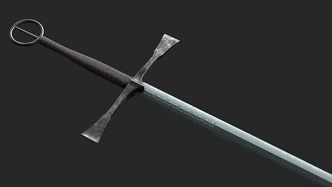 Irish Gallowglas Sword Low-poly 3D model