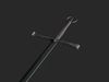 Irish Gallowglas Sword Low-poly 3D model_1