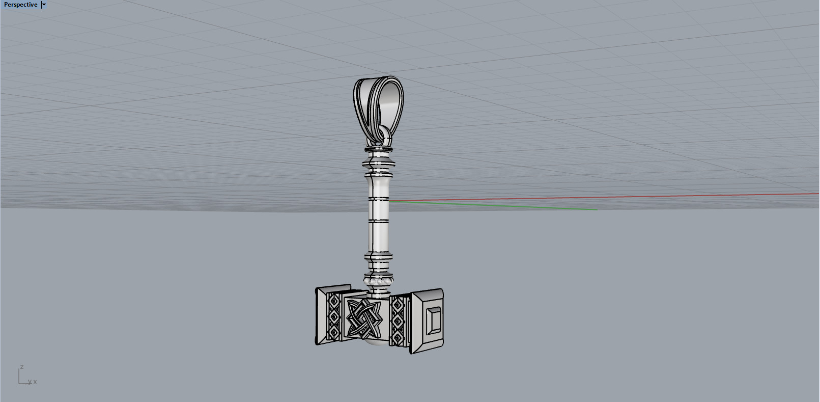 Thor hammer Mjollnir pendant model 1068 3D print model_8