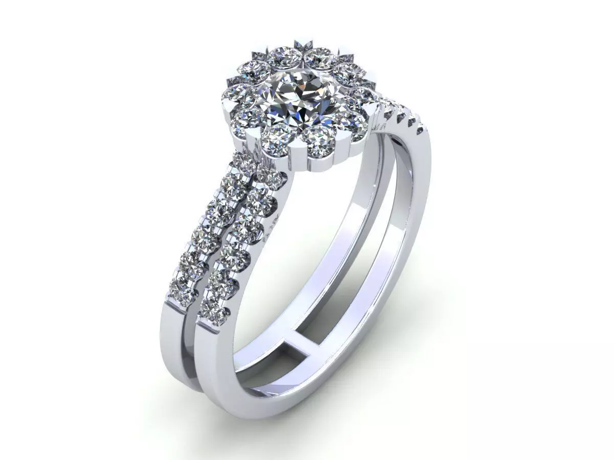 Loose Stone Wedding Ring 3D print model