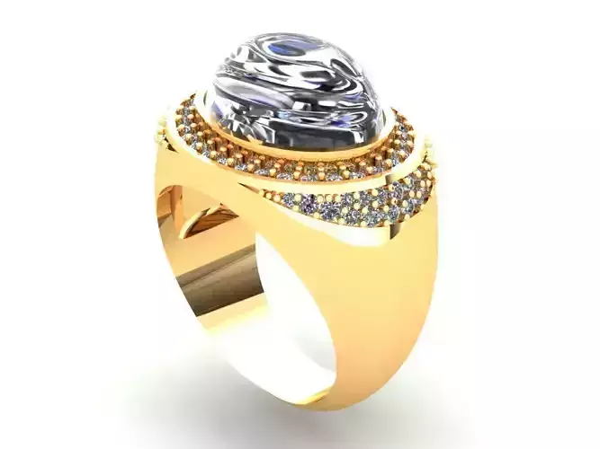 Oval Man Wedding Ring 3D print model