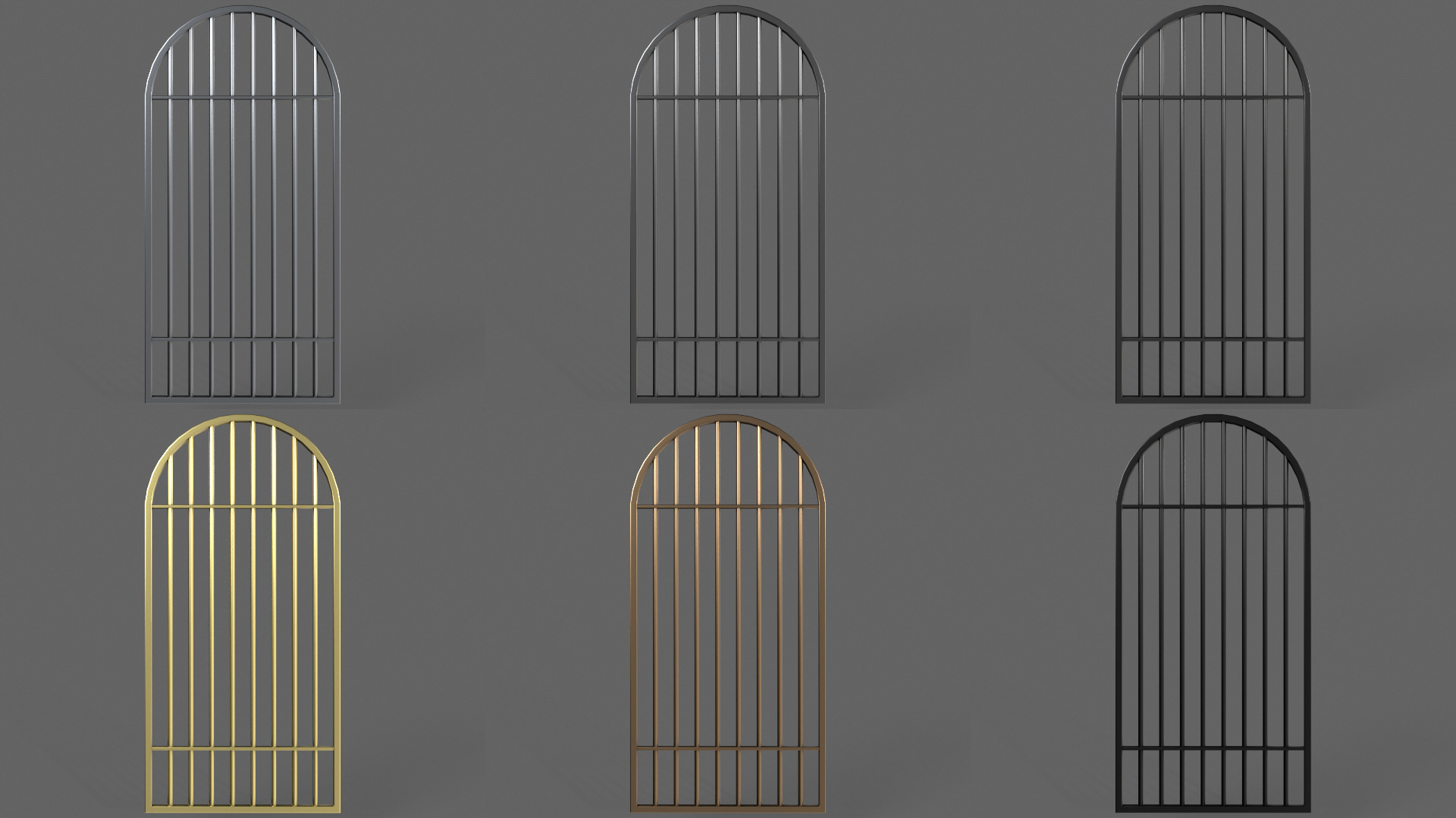 PBR Prison Window 6 Low-poly 3D model_2