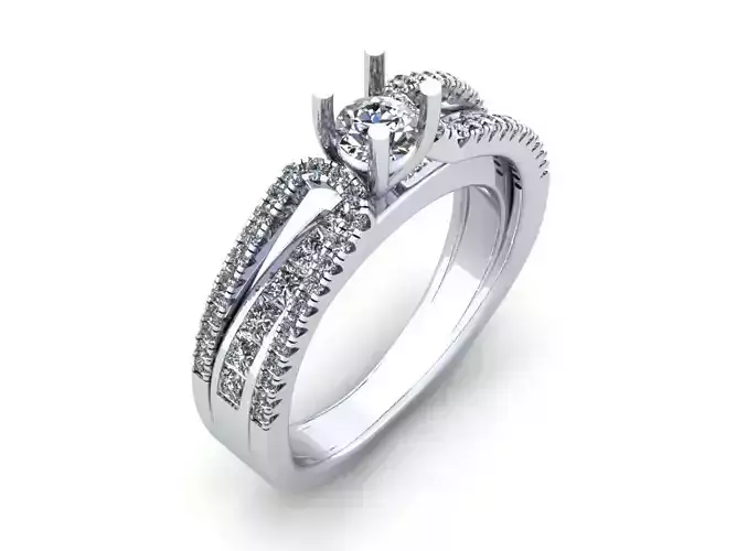 Love Pav Set Wedding Ring 413