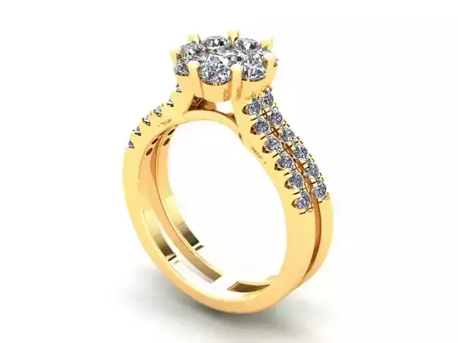 Round Loose Stone Diamond Wedding Ring 407