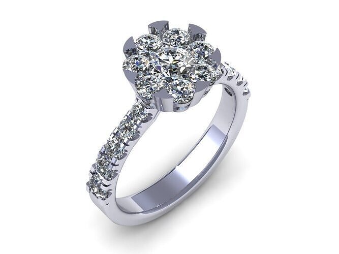 Diamond Ring Pav Set 3D print model