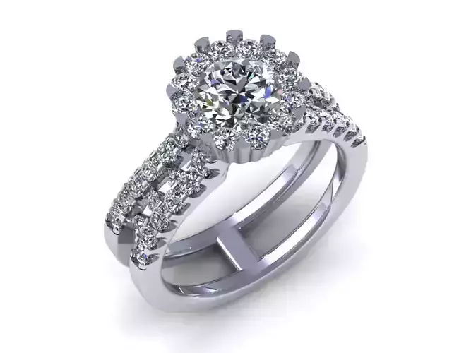 Rose Solitaire Diamond Wedding Ring 436