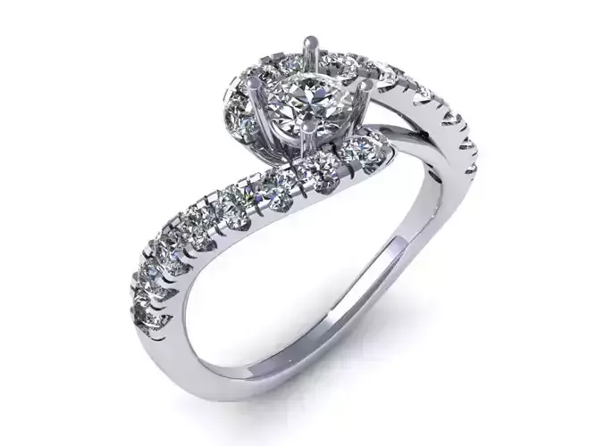 Great Love Pav Set Ring 3D print model