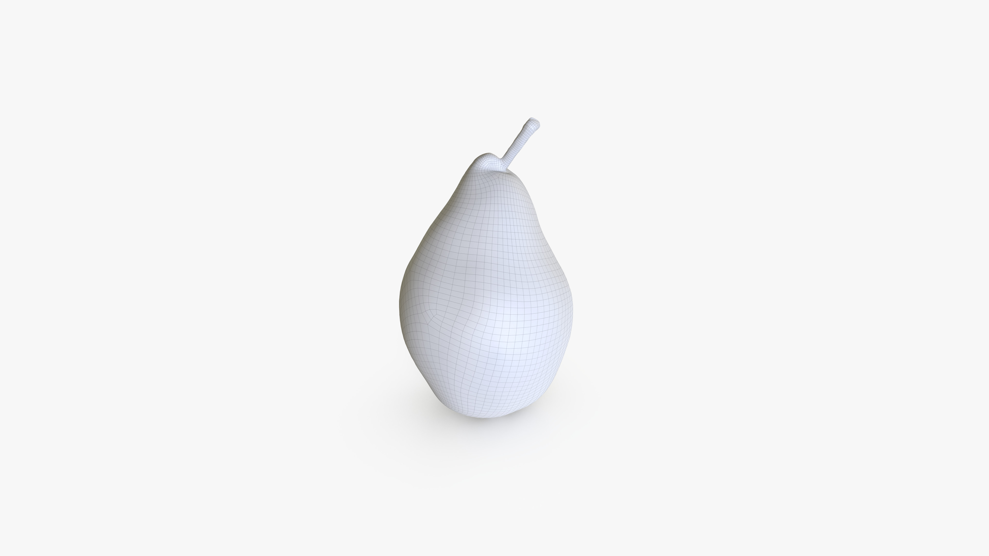 Pear Yellow 3D model_6
