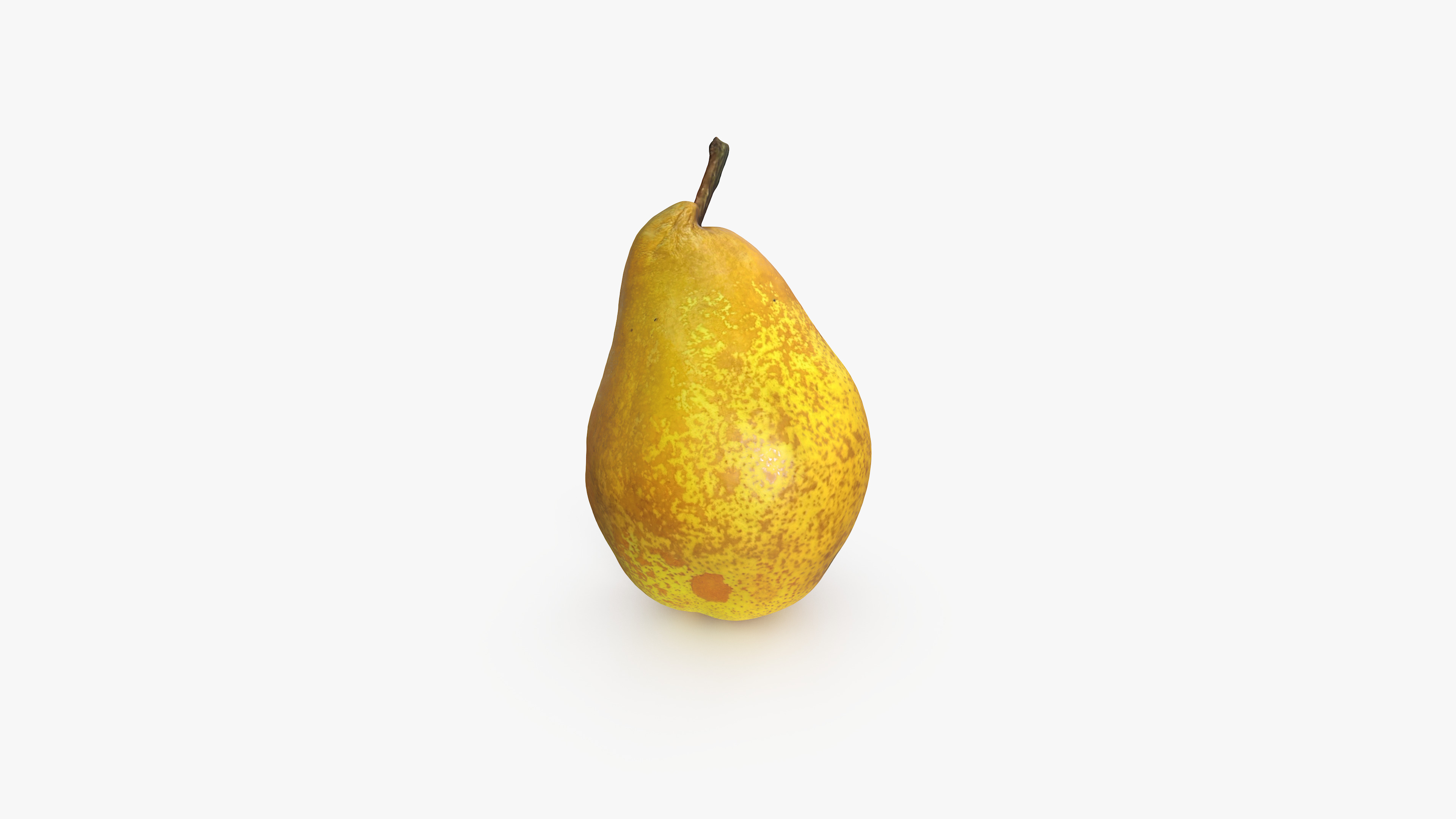 Pear Yellow 3D model_2