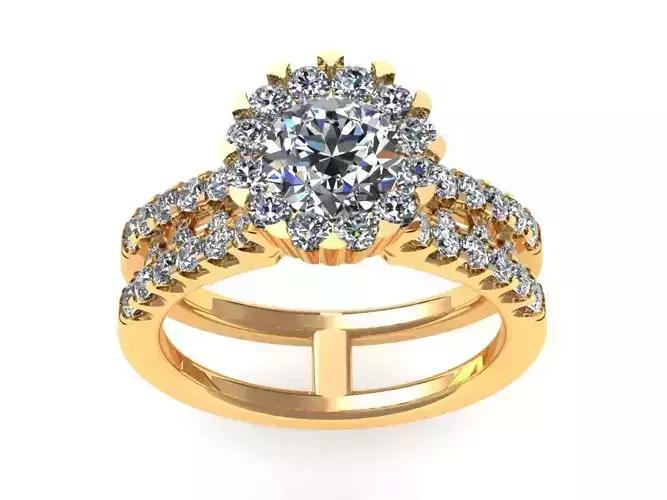 Two Row Wedding Ring 436