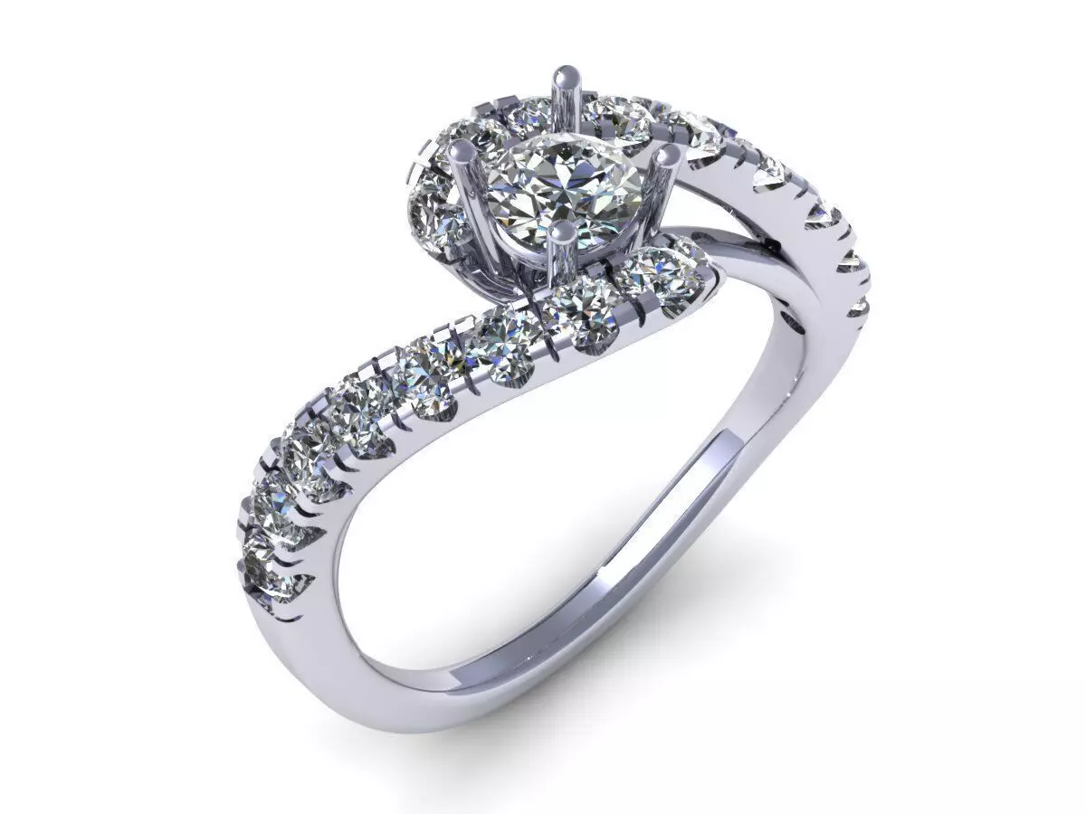 Precious Wedding Ring 429 3D print model