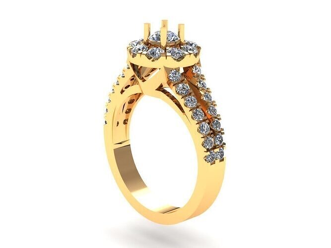 Two Row Wedding Ring 565 3D print model