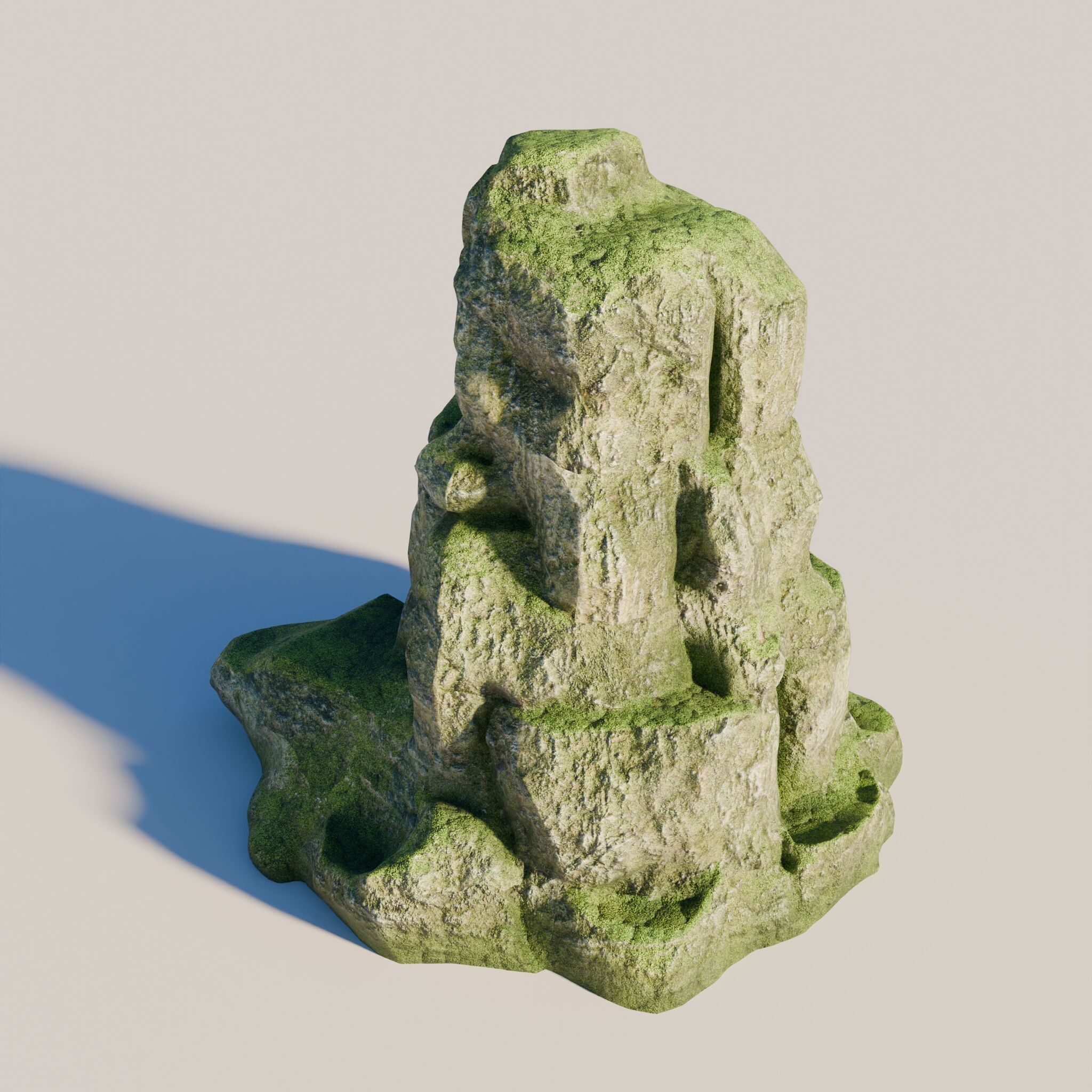 Rock 8 Low-poly 3D model_4
