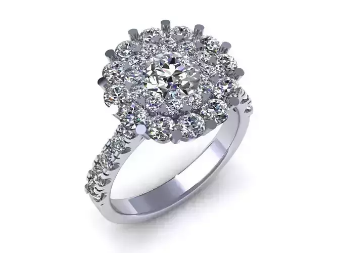 Round Woman Engagement Ring 454