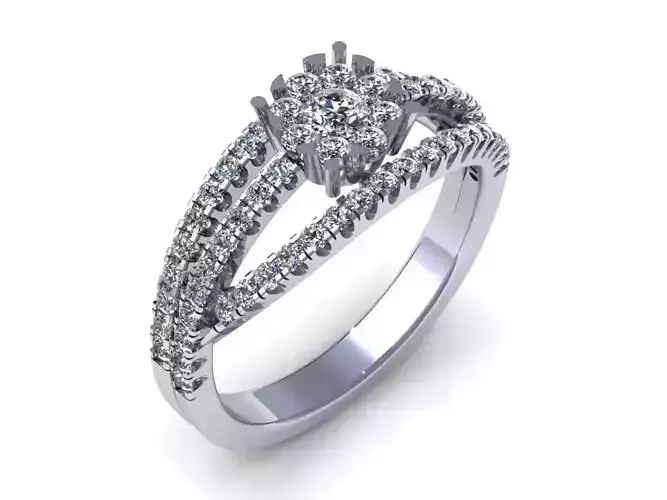 Pav Set Wedding Ring 445