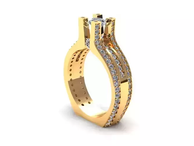 Princes Set Wedding Ring 444 3D print model