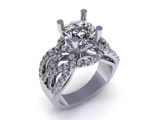 Pav Set Wedding Ring 577