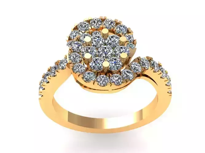 Number One Solid Love Ring 608 3D print model