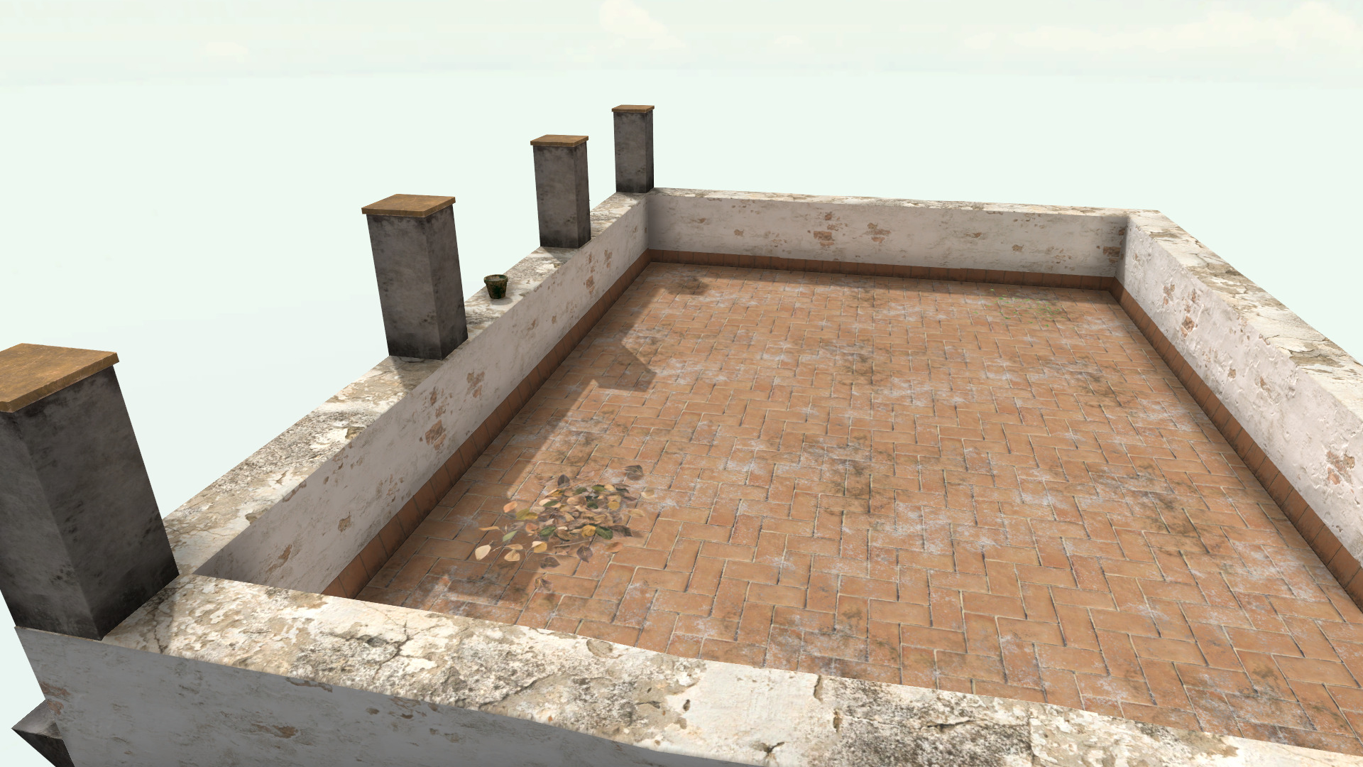 Old High-Quality 3D Colonial House Low-poly 3D model_3