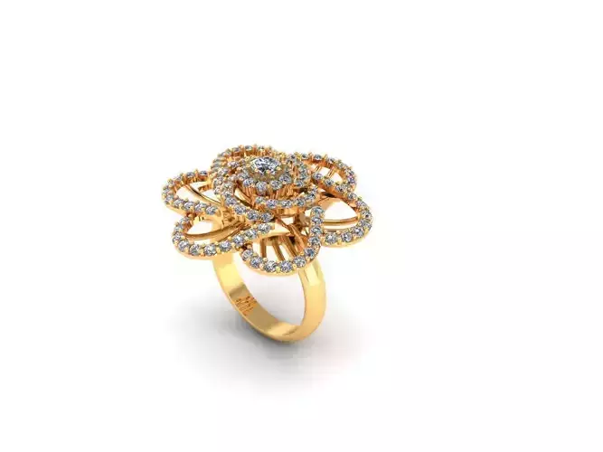 Rose Flower Engagement Ring AI000125R