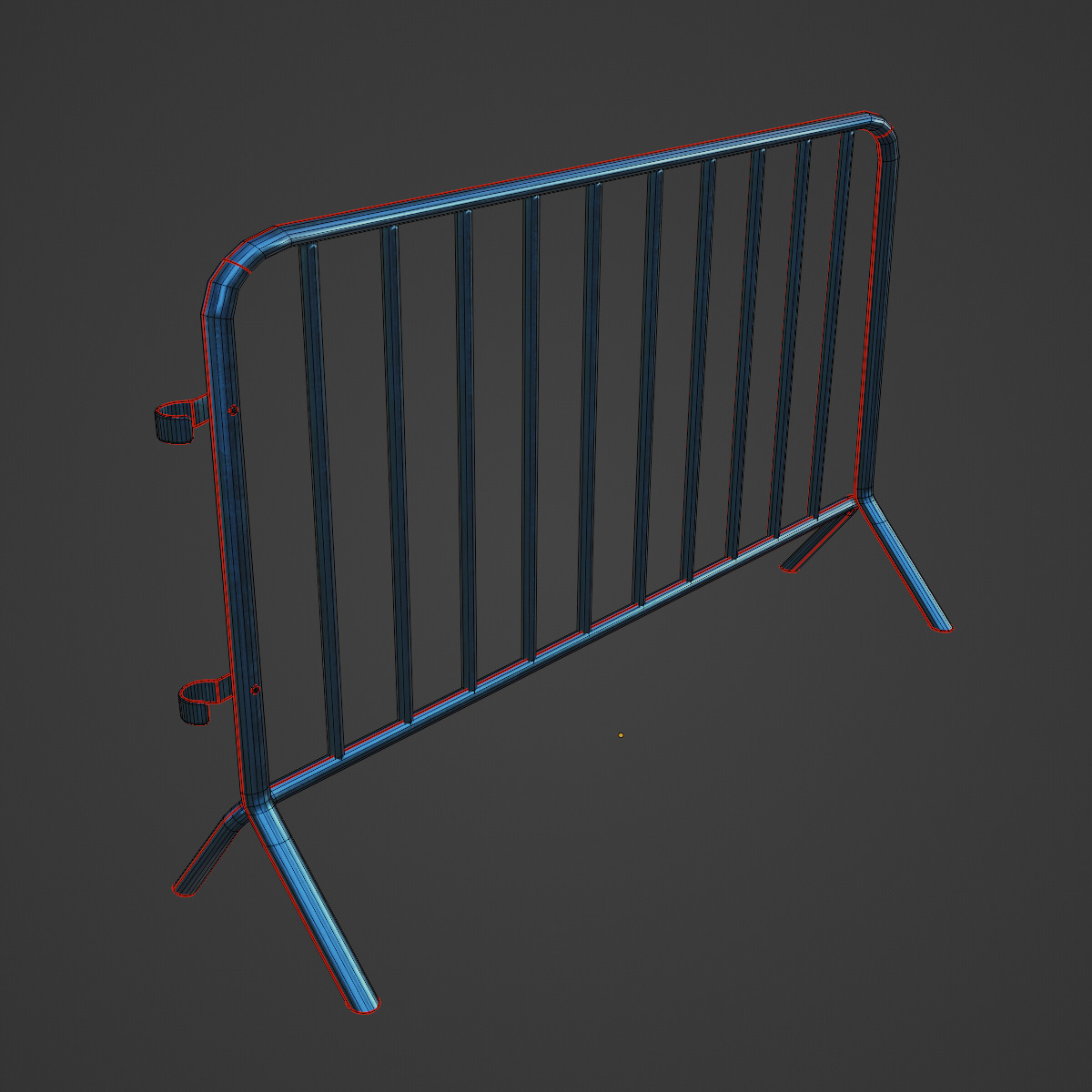 Fence Barrier 06 Low-poly 3D model_7