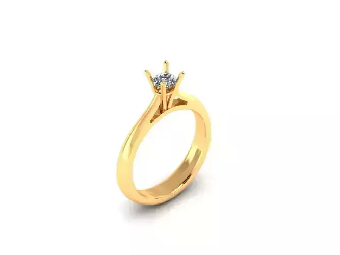 One Stone Solitaire Wedding Ring AI000143R