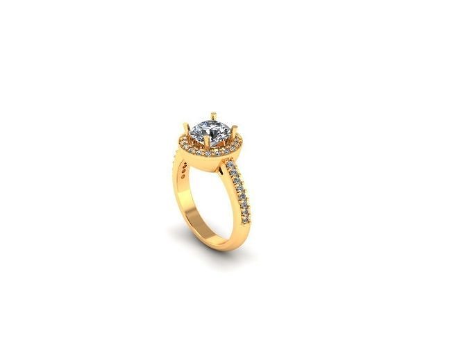 One Row Wedding Ring AI000141R 3D print model