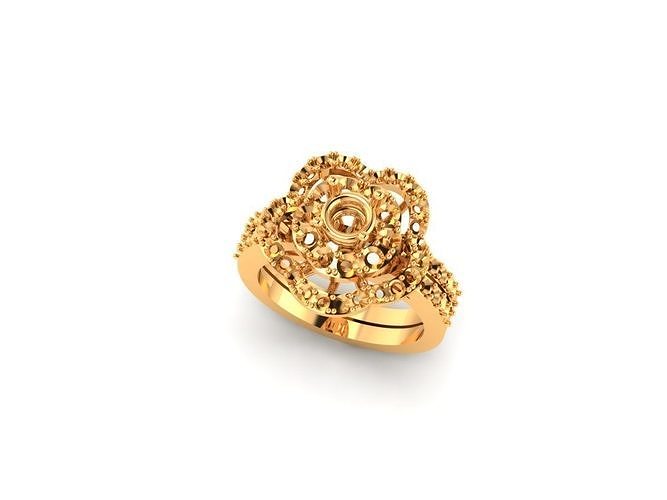 Woman Wedding Ring AI000133R Free 3D print model