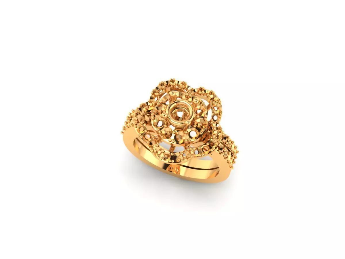 Woman Wedding Ring AI000133R Free 3D print model