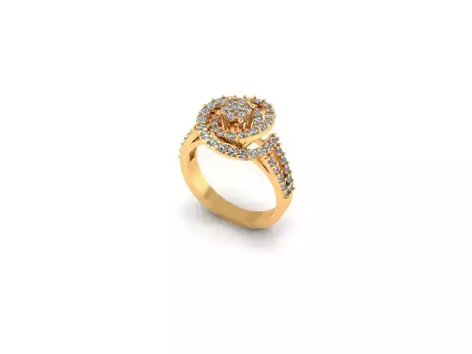 Cute Snail Diamond Wedding Ring AI000132R 3D print model
