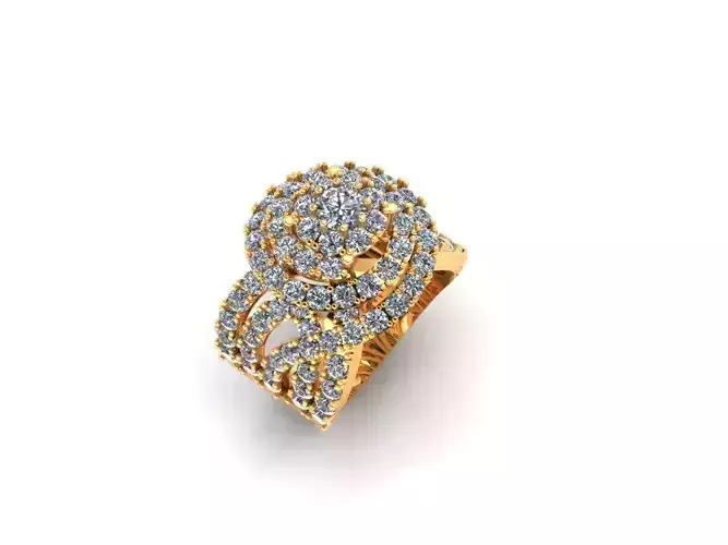 Snail Diamond Solid Love Wedding Ring AI000131R 3D print model