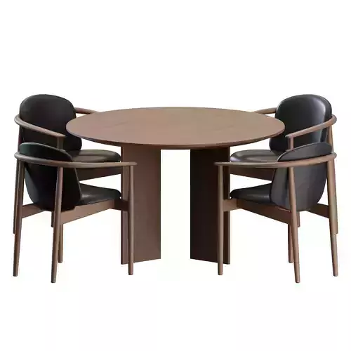 A-DC05 Chair A-DT03 Table by Karimoku Case