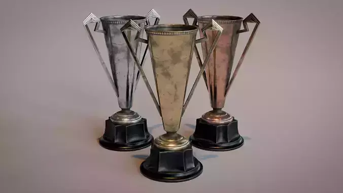 Art Deco Trophy Set