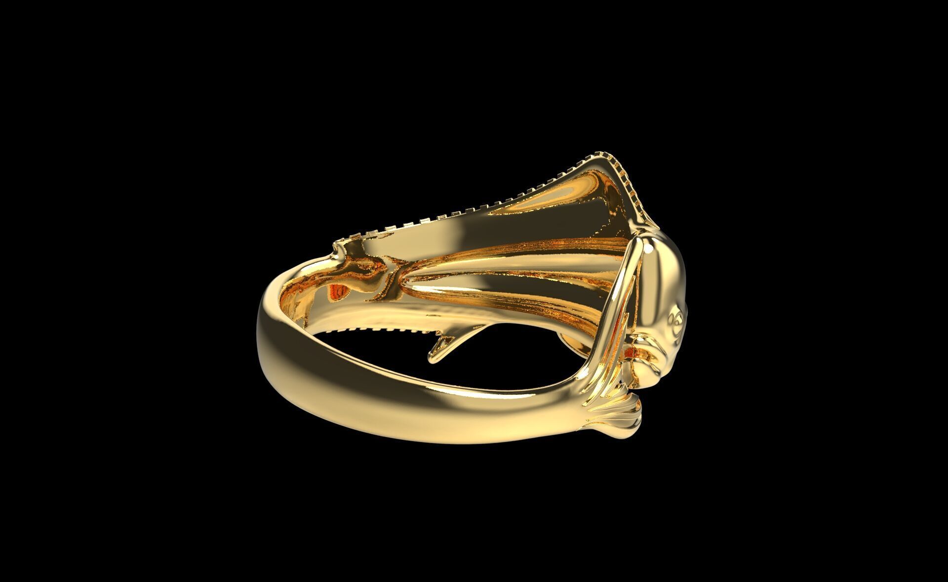 MAHI MAHI DORADO DOLPHIN FISH RING ALL VERSIONS 3D print model_17
