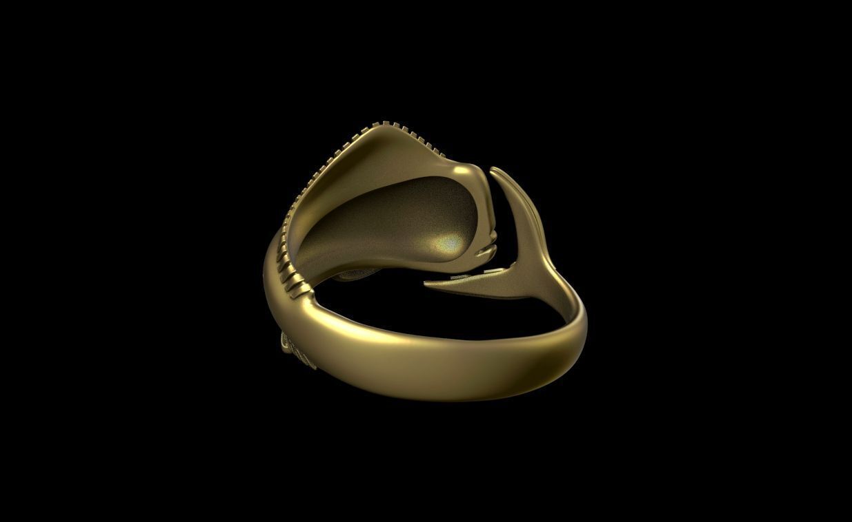 MAHI MAHI DORADO DOLPHIN FISH RING ALL VERSIONS 3D print model_22