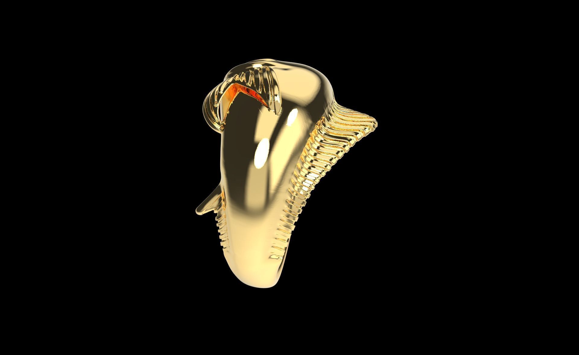 MAHI MAHI DORADO DOLPHIN FISH RING ALL VERSIONS 3D print model_8