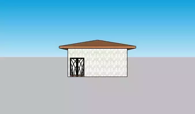 25x25 Feet Modern House Model Realistic Small House 