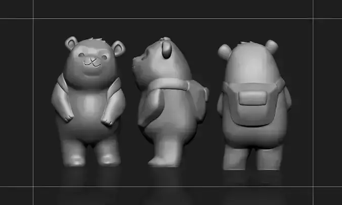 Cartoon Bear for 3D Printing 3D print model