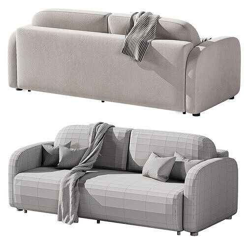 Straight Climar Sofa 3D model 6