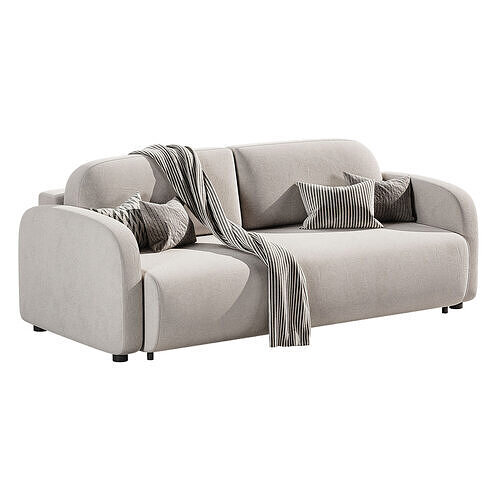 Straight Climar Sofa 3D model 2