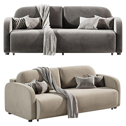 Straight Climar Sofa 3D model 5