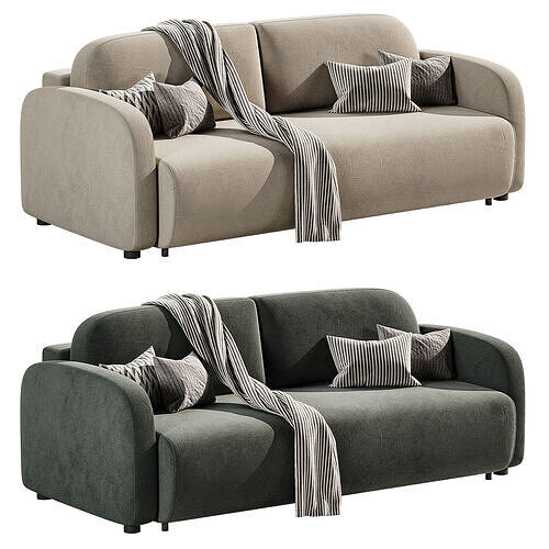 Straight Climar Sofa 3D model 3