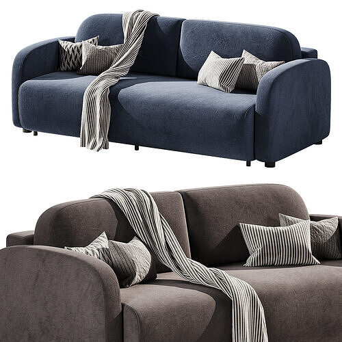 Straight Climar Sofa 3D model 4