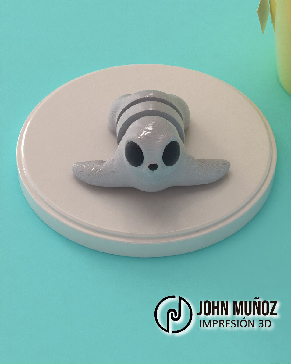 Articulated seal keychain and decorative figure 3D print model_4