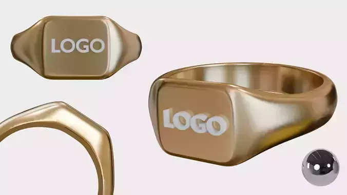 Pinky Ring Low-poly 3D model