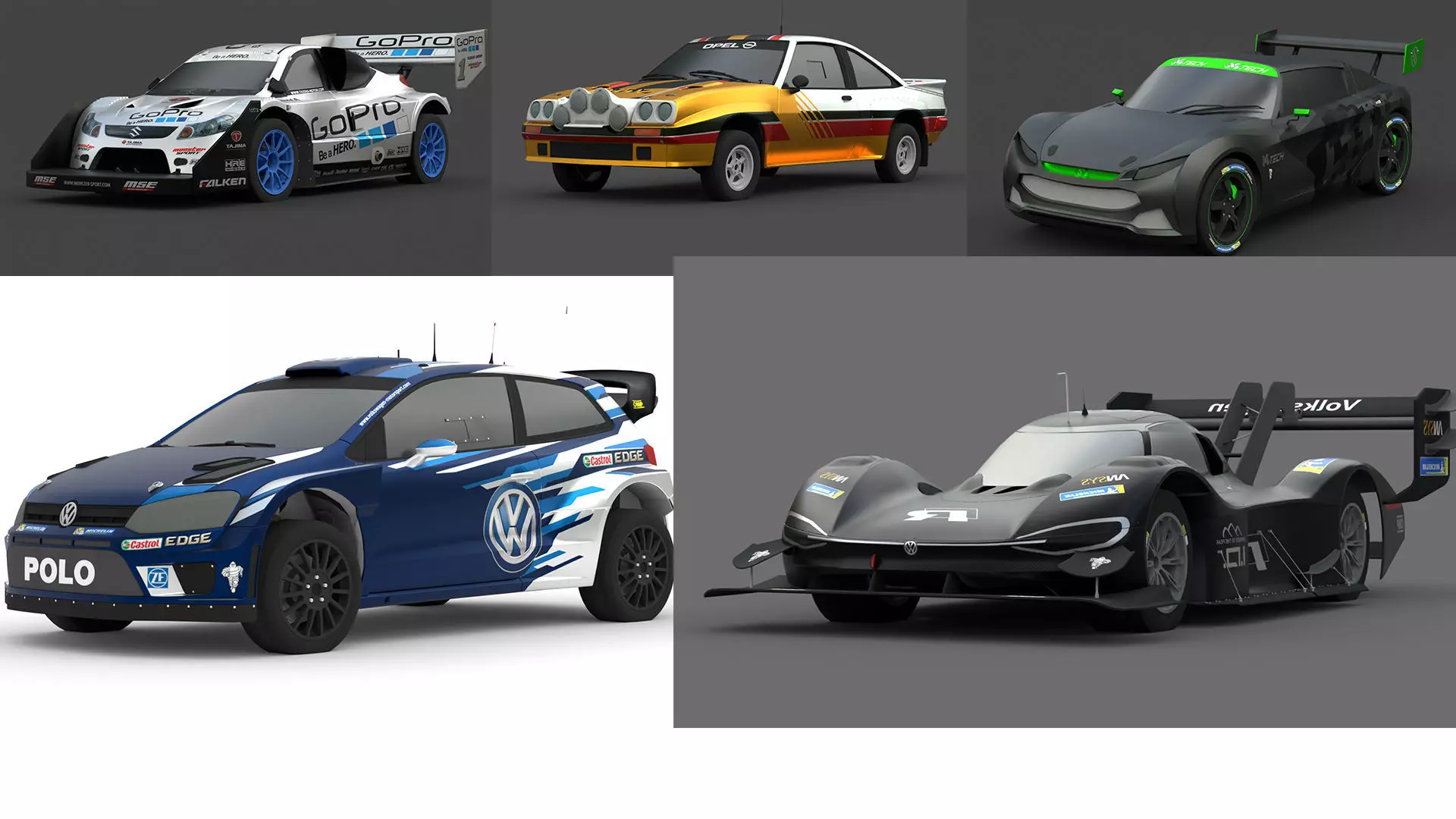 5-Car 3D Asset Collection Game Ready  Render Optimized Vehicles _0