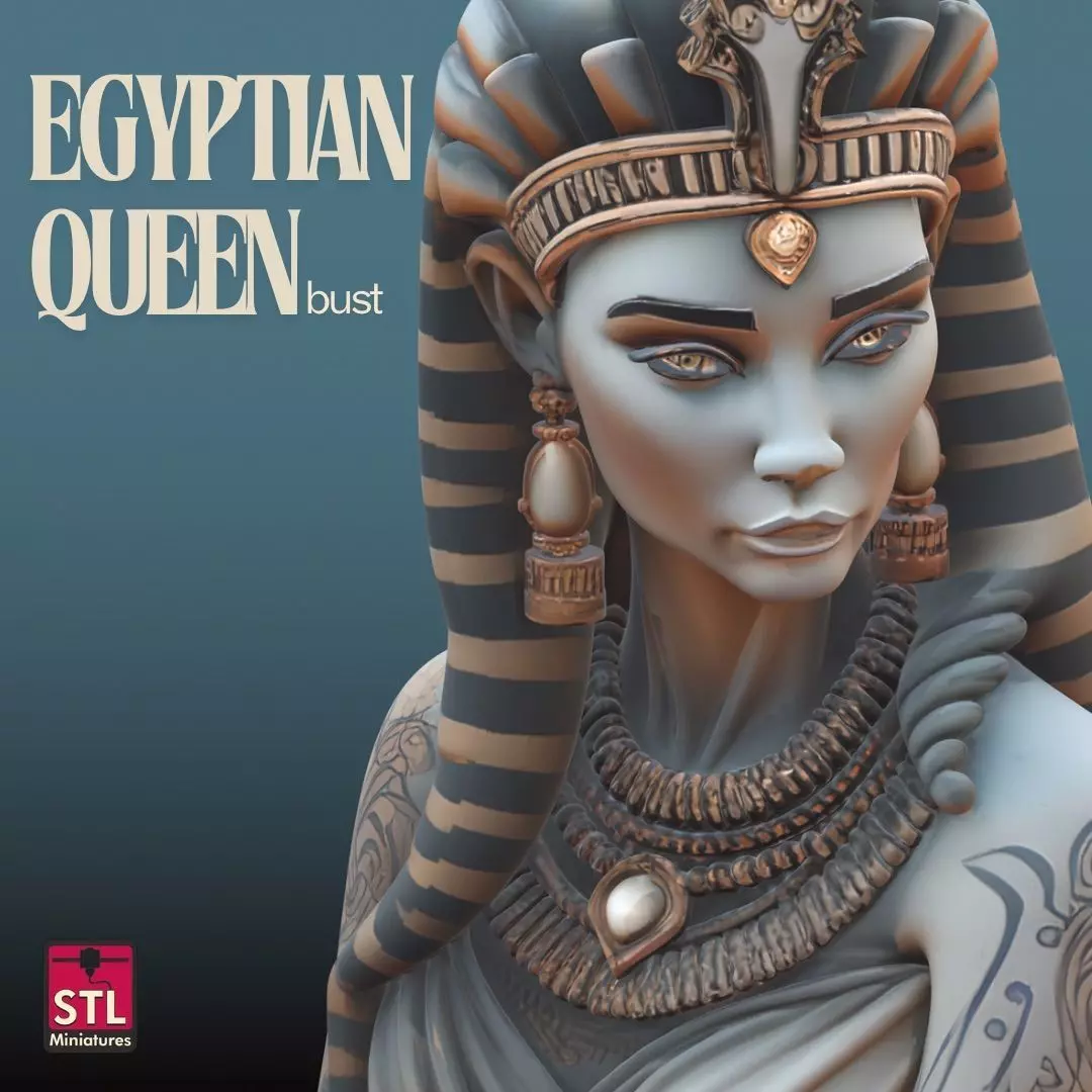 Egyptian Queen Bust 3D Printing STL 3D print model