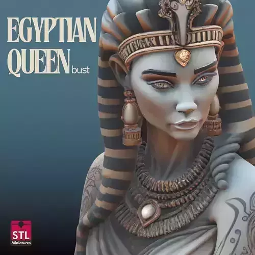 Egyptian Queen Bust  3D Printing STL 3D print model