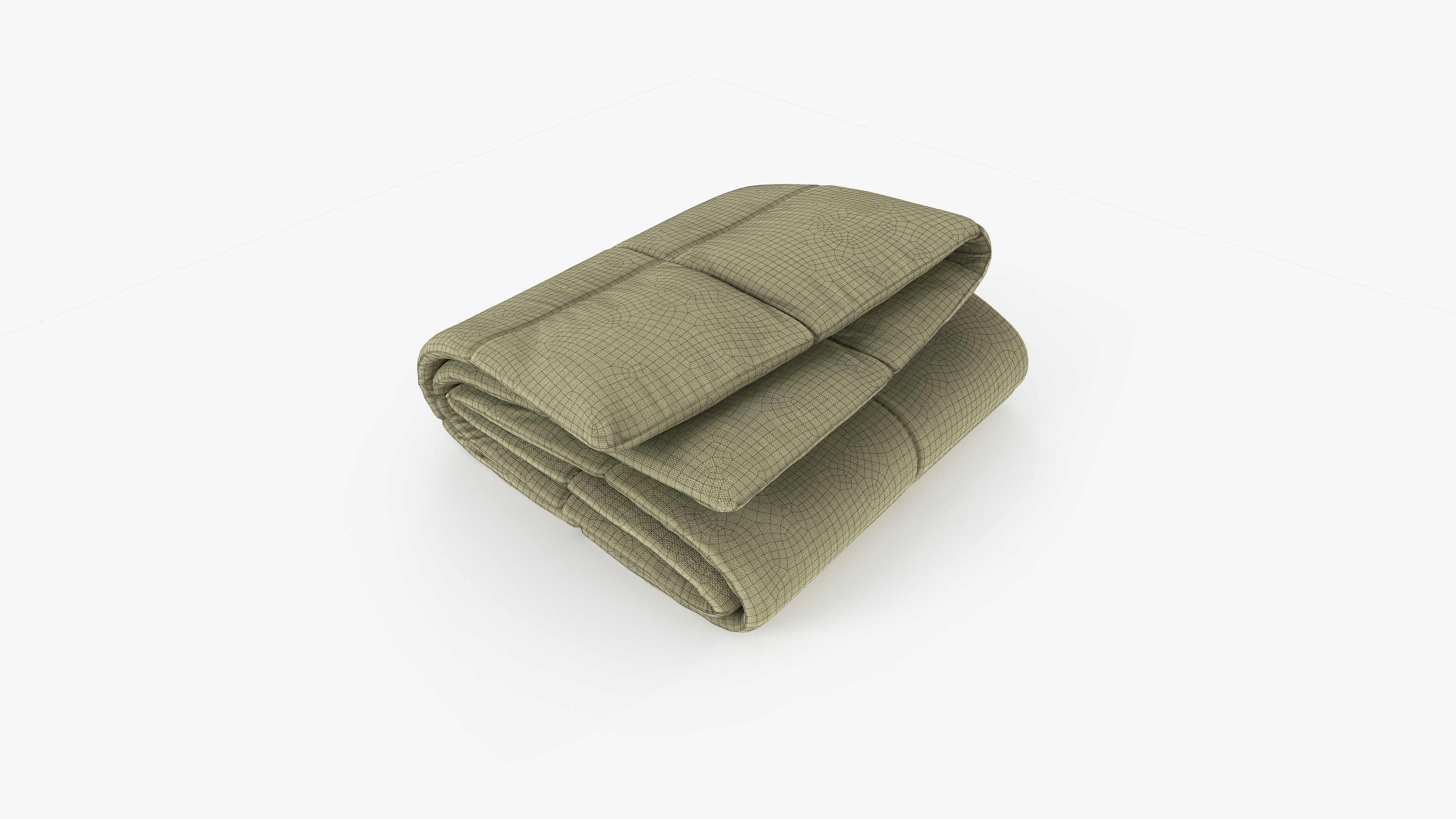 Blanket Green 3D model_5