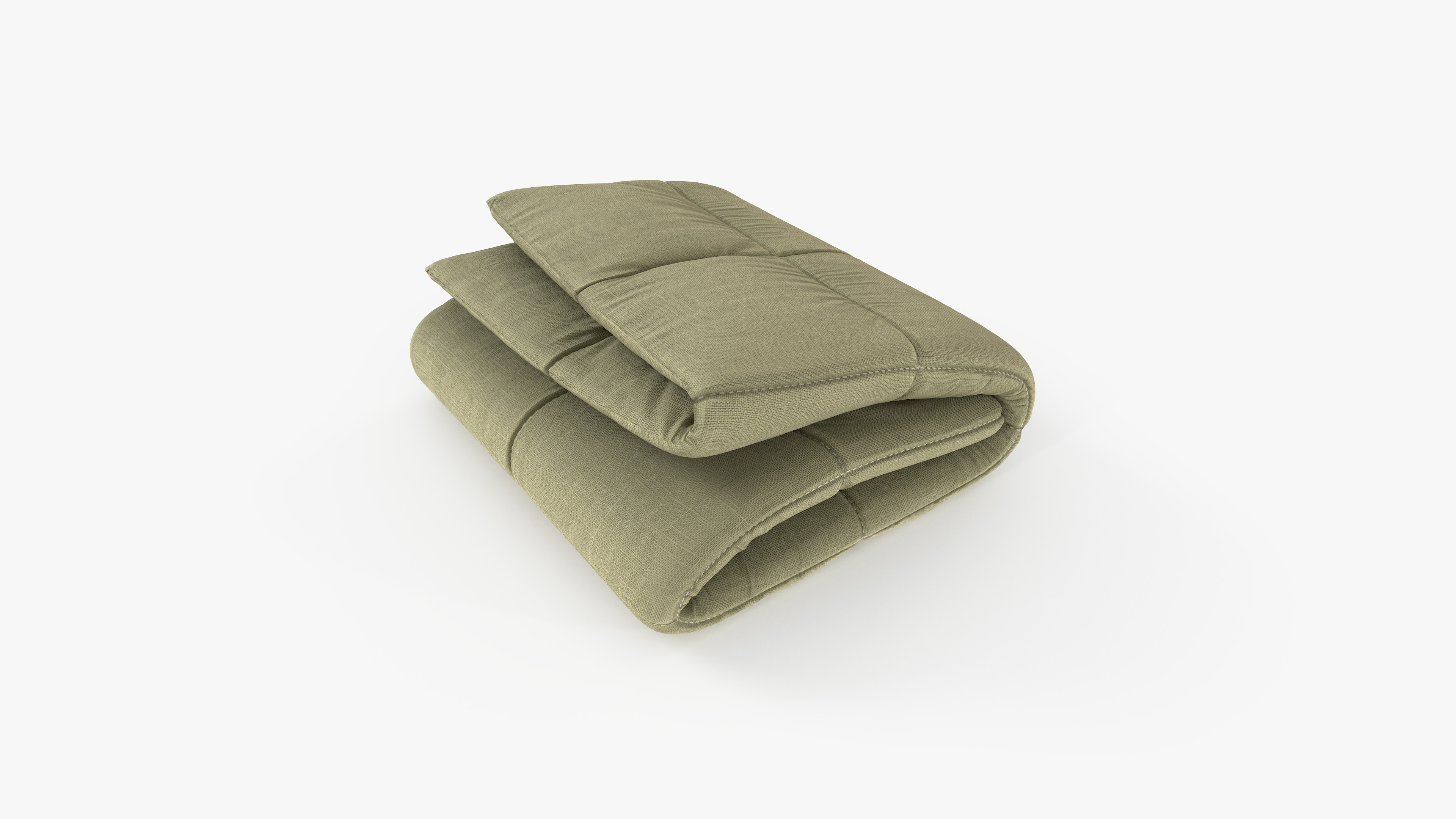 Blanket Green 3D model_3